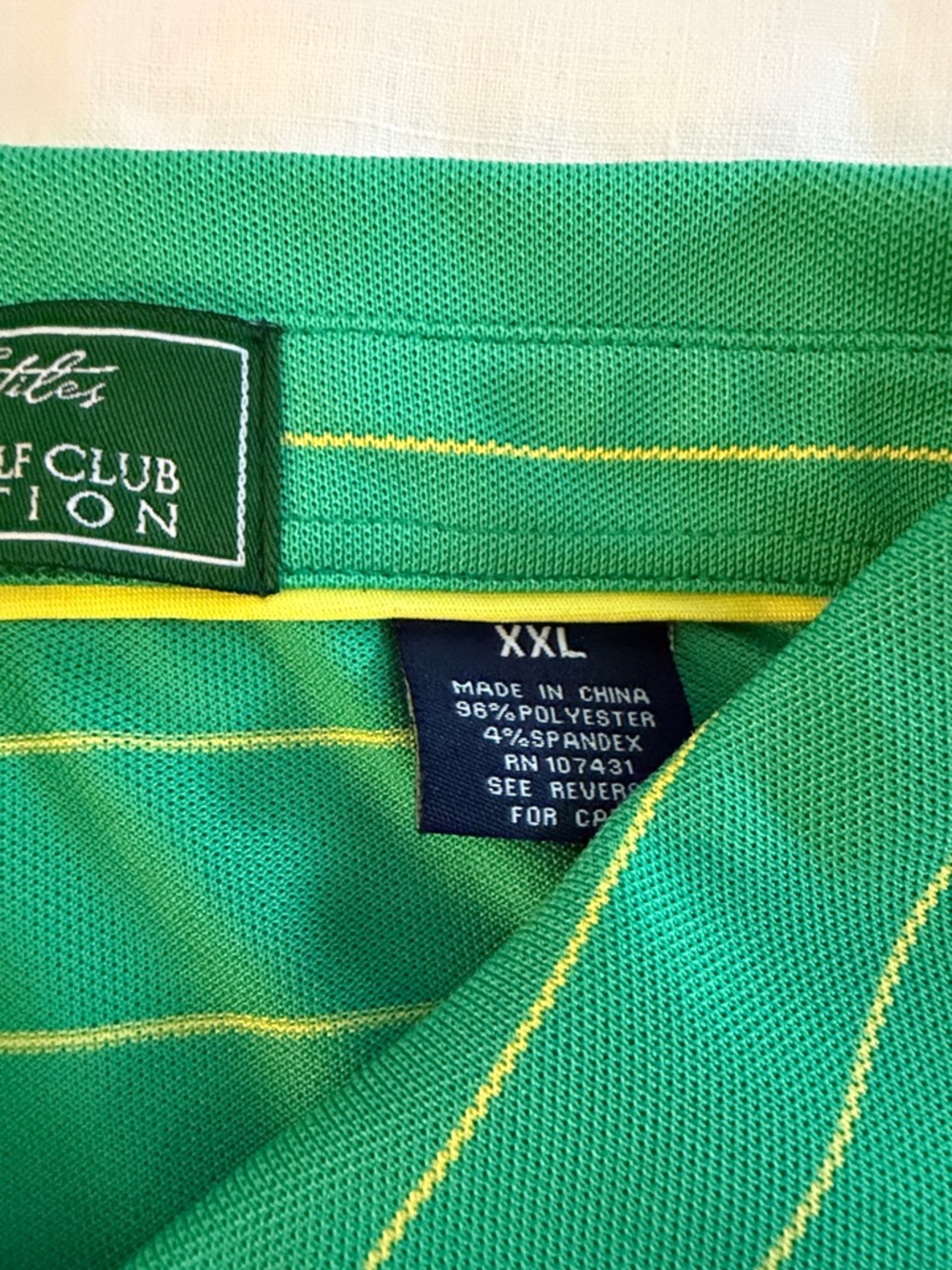 Green Striped Polo Shirt with Embroidered Sailboat Logo - Picture 4 of 4